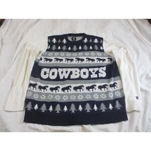 Dallas Cowboys NFL Team Apparel Busy Block Ugly Christmas Sweater 2XL